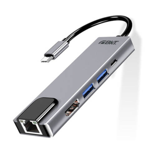 ADAPTADOR CONVERSOR USB C 3.1 a HDMI + RED + USBx3 (Idem codigo 0511004)