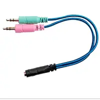 Separador Miniplug 3,5 Hembra 4 Polos A 2 Miniplug 3,5 Macho St 3 Polos Nisuta