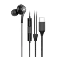 Auricular C/Mic P/Celular Con Conector Tipo C NISUTA Negro