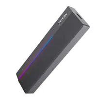 Case Para Disco SSD M.2 Nvme O Sata Usb 3.2 10 Gbps Hiksemi Aluminio Rgb