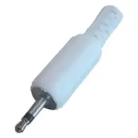 Conector Ficha Miniplug 2,5 Macho Mono Plastico Blanco Conector Ficha Miniplug 2,5 Macho Mono Plastico Blanco