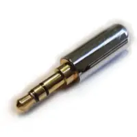 Conector Ficha Miniplug 3,5 Macho Estereo Cuerpo Compacto Plata 7Mm Diam