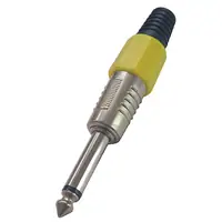Conector Ficha Mono Plug 6,5 Macho Tipo Neutrik Amarillo