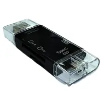 Lector Usb Tipo A + C + Micro Para Tarjetas Sd Micro-Sd y Tf Hasta 512 Gb