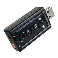 Placa Sonido Usb Entrada Microfono + Salida Auricular 