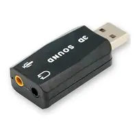 Placa Sonido Usb Entrada Microfono + Salida Auricular 5.1