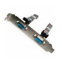 Placa Slot Trasero Serie Rs232 Con 2 Puertos Db9 Conector X 2