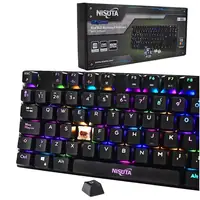  Teclado Gamer Nisuta Mecanico Espanol Nskbgz88 Switch Rojo Retroiluminado