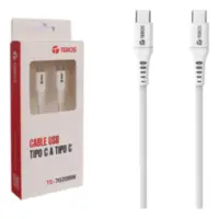 Cable Usb C Macho / C Macho 1 m Blanco PD 100W Teros