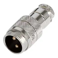 Ficha Conector Gx16 2 Pines Macho Aviacion A Cable Ficha Conector Gx16 2 Pines Macho Aviacion A Cable