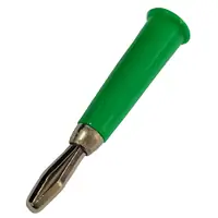 Ficha Banana Plug Macho Estandar Verde