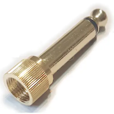 Vista lateral de Adaptador Plug 6,5 Mono Macho A Miniplug 3,5 Mono Hembra Rosca