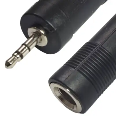 Detalles accesorios de Adaptador Miniplug 2,5 Estereo Macho A Plug 6,5 Estereo Hembra