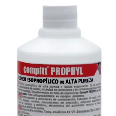 Detalles accesorios de Alcohol Isopropilico Compitt Prophyl x 500 Cc Botella