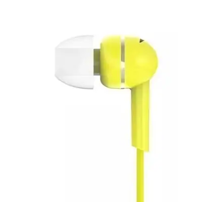 Vista lateral de Auricular C/Mic P/Celular Genius Hs-M300 Intrauditivo Amarillo