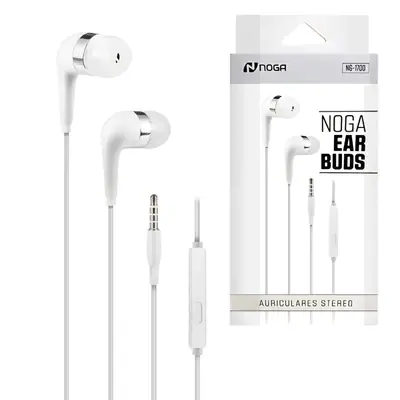 Detalles accesorios de Auricular C/Mic P/Celular Noga Ng-1700 Blanco
