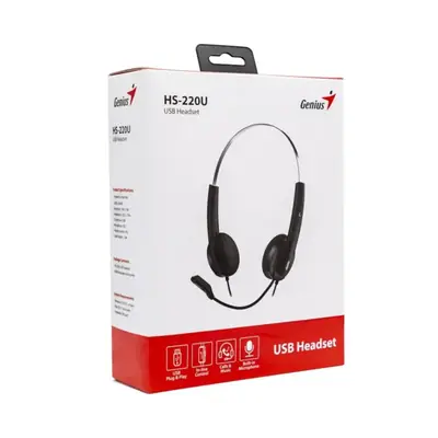 Detalles accesorios de Auricular Usb Con Microfono Genius Hs-220U USB-A