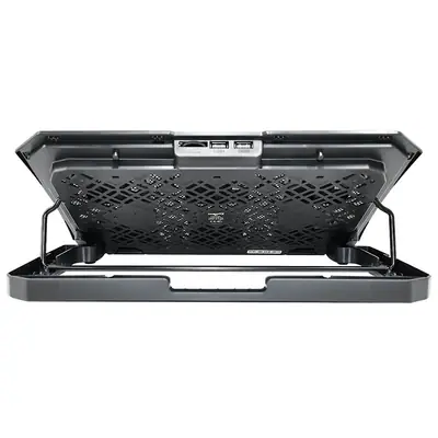 Vista lateral de Base Para Notebook Nisuta Nscn86 Reclinable 6 Ventiladores C/ Regulador Velocidad