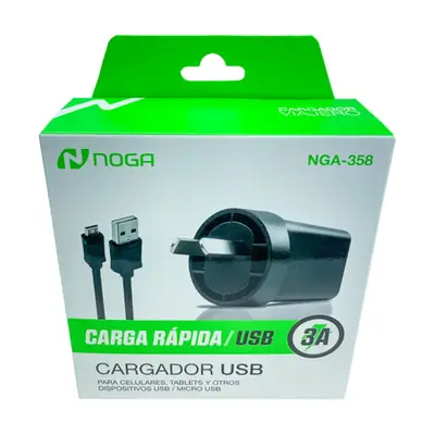Detalles accesorios de Cargador 15 W Usb-A 3A Con Cable Desmontable Micro-Usb