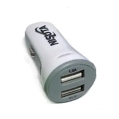 Cargador Para Auto 12/24V Usb 5V 2,1A 2 Salid Blanco