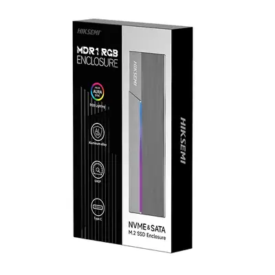 Detalles accesorios de Case Para Disco SSD M.2 Nvme O Sata Usb 3.2 10 Gbps Hiksemi Aluminio Rgb