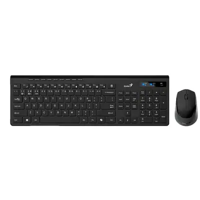 Vista lateral de Kit Teclado Y Mouse Genius Inalambrico + Bluetooth Slimstar 8230 Espanol