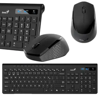 Detalles accesorios de Kit Teclado Y Mouse Genius Inalambrico + Bluetooth Slimstar 8230 Espanol