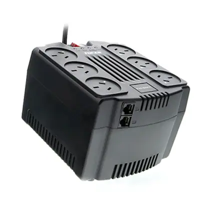 Vista lateral de Estabilizador De Tension 1600 Va 800W Forza Fvr-1602A