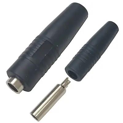 Detalles accesorios de Ficha Banana Hembra Jack A Cable Negro