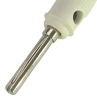 Detalles accesorios de Ficha Banana Plug Macho Con Tornillo Ban-Tg Blanco