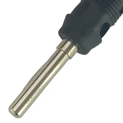 Detalles accesorios de Ficha Banana Plug Macho Con Tornillo Ban-Tg Negro