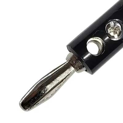 Detalles accesorios de Ficha Banana Plug Macho Con Tornillo Negro