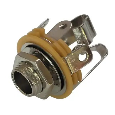 Conector Ficha Estereo Jack 6,5 Hembra Metal Chasis S/Corte Rosca