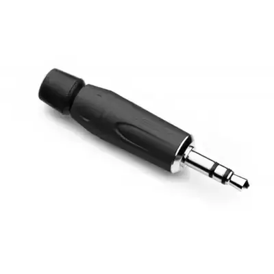 Detalles accesorios de Conector Ficha Miniplug 3,5 Macho Estereo Amphenol Metal Negro