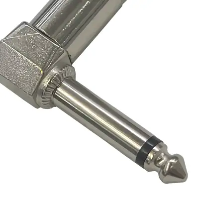 Detalles accesorios de Conector Ficha Mono Plug 6,5 Macho 90 Grados Metal Con Colita