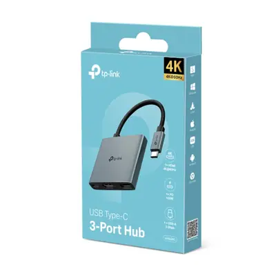 Detalles accesorios de Adaptador Conversor Usb C Macho / Hdmi Hembra + Hub 1Xusb-C(Pd)/1Xusb-A Tp-Link Uh3020C