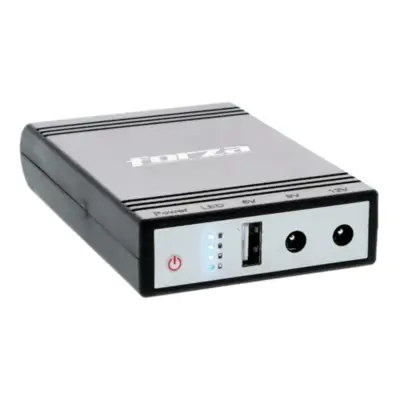 Vista lateral de Ups Mini 24W Para Modem-Router-Alarmas Forza DC-140USB