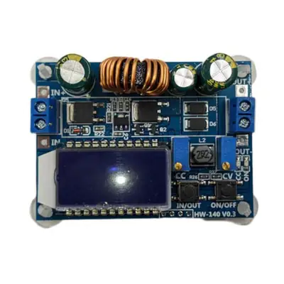 Vista lateral de Modulo Placa Dc-Dc Step Up/Down Con Display Salida 0.5-30V Pldc242