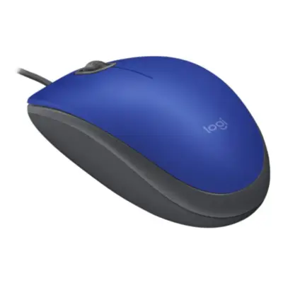Vista lateral de Mouse Logitech M110 Usb Silent 1000 Dpi Azul