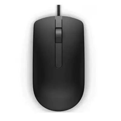 Vista lateral de Mouse Dell Ms116 Usb Negro 3 Bot 1000 Dpi