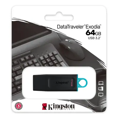 Detalles accesorios de Pendrive 64Gb Usb 3.2 Kingston Dtx Exodia Negro
