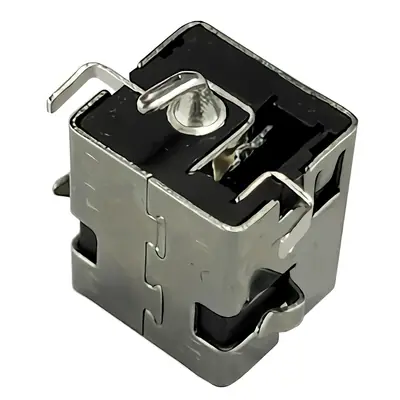 Vista lateral de Pin De Carga Para Notebook Hp Compaq Asus K53E K53S Frente Plata 5,5 X 2,5 Mm