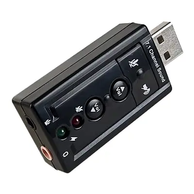 Placa Sonido Usb Entrada Microfono + Salida Auricular