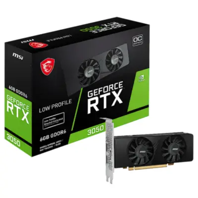Detalles accesorios de Placa Video Bajo Perfil MSI NVIDIA GeForce RTX 3050 LP 6G OC