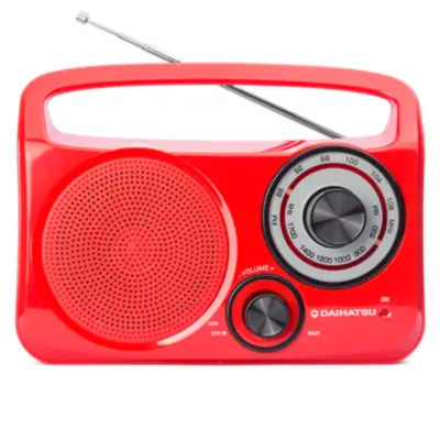 Radio Am/Fm 220V Y Pilas Daihatsu D-Rp400 Roja