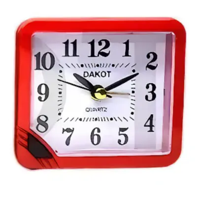 Vista lateral de Reloj Despertador 4 agujas Dakot A11 Negro vivo Rojo