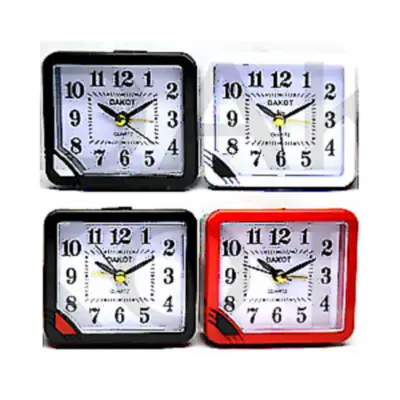 Detalles accesorios de Reloj Despertador 4 agujas Dakot A11 Negro vivo Rojo