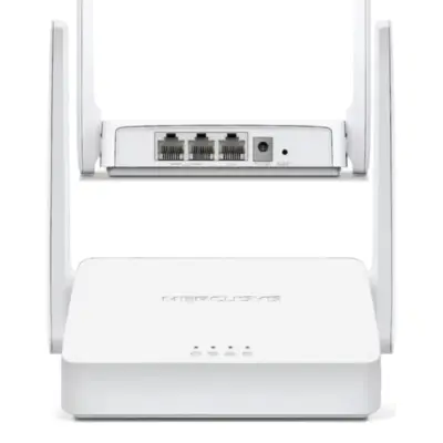Vista lateral de Router Wifi 300Mbps 2Pto 2Ant Fija 5Dbi Mercusys MW302R