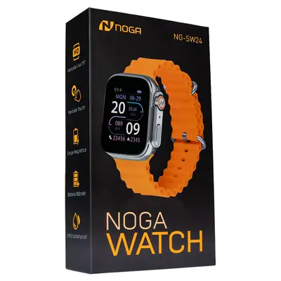 Detalles accesorios de Smartwatch Noga SW24 malla Naranja