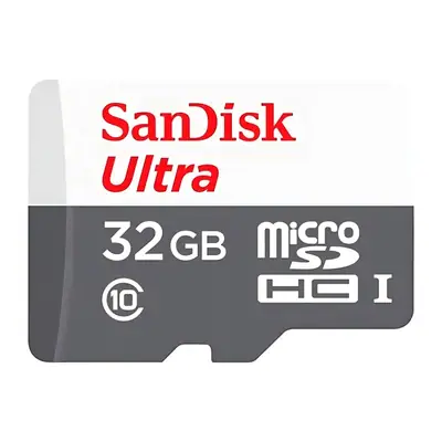 Vista lateral de Memoria Micro Sd 32Gb Sandisk Ultra CL10 C/Adaptador 100 Mb/S